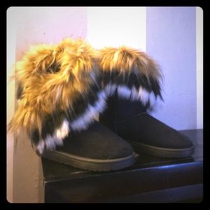 Furry boots