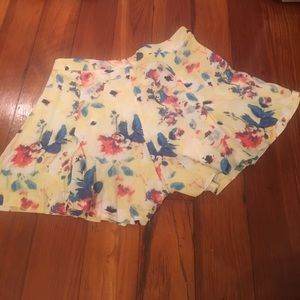 High waisted floral shorts
