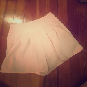 High waisted pink skirt/shorts
