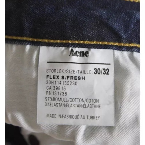 ACNE JEANS 5 POCKET STRAIGHT LEG SIZE 30 - Picture 6 of 8