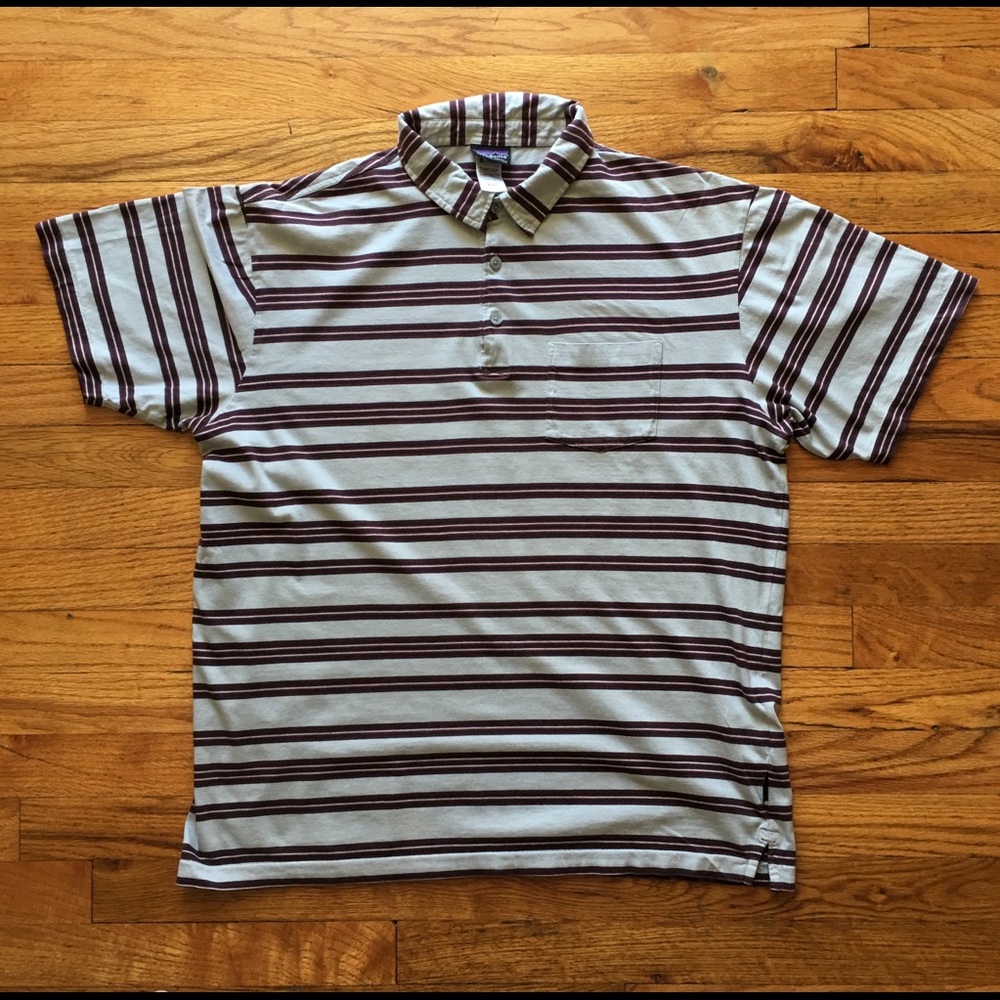 • Mens Patagonia Short Sleeve Pocket Polo Large