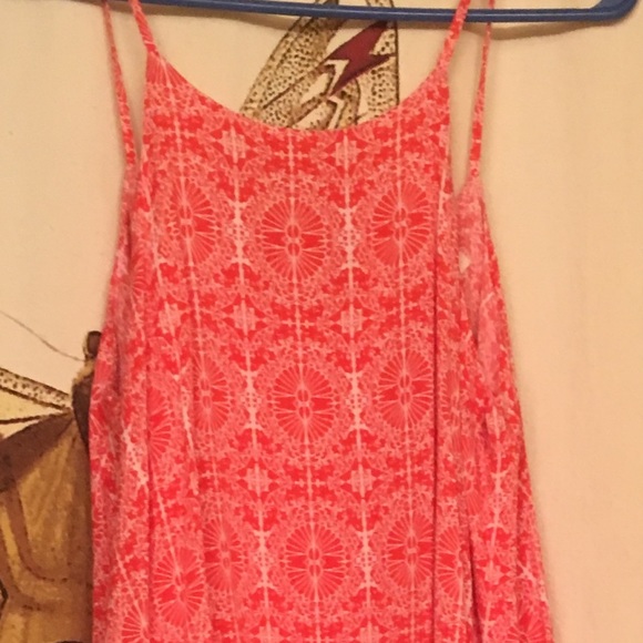 Orange and white print top - Picture 3 of 4