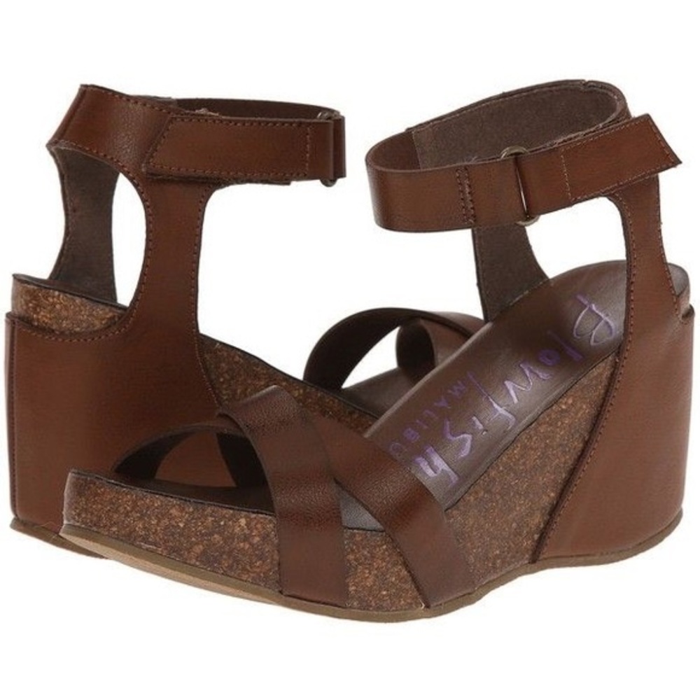 Blowfish Malibu brown wedges.