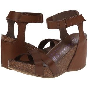 Blowfish Malibu brown wedges.
