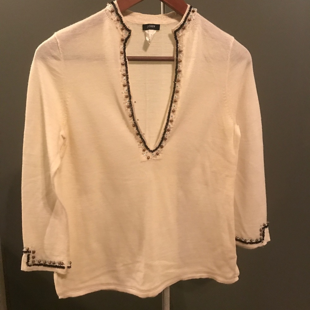 J. Crew Beaded Sweater