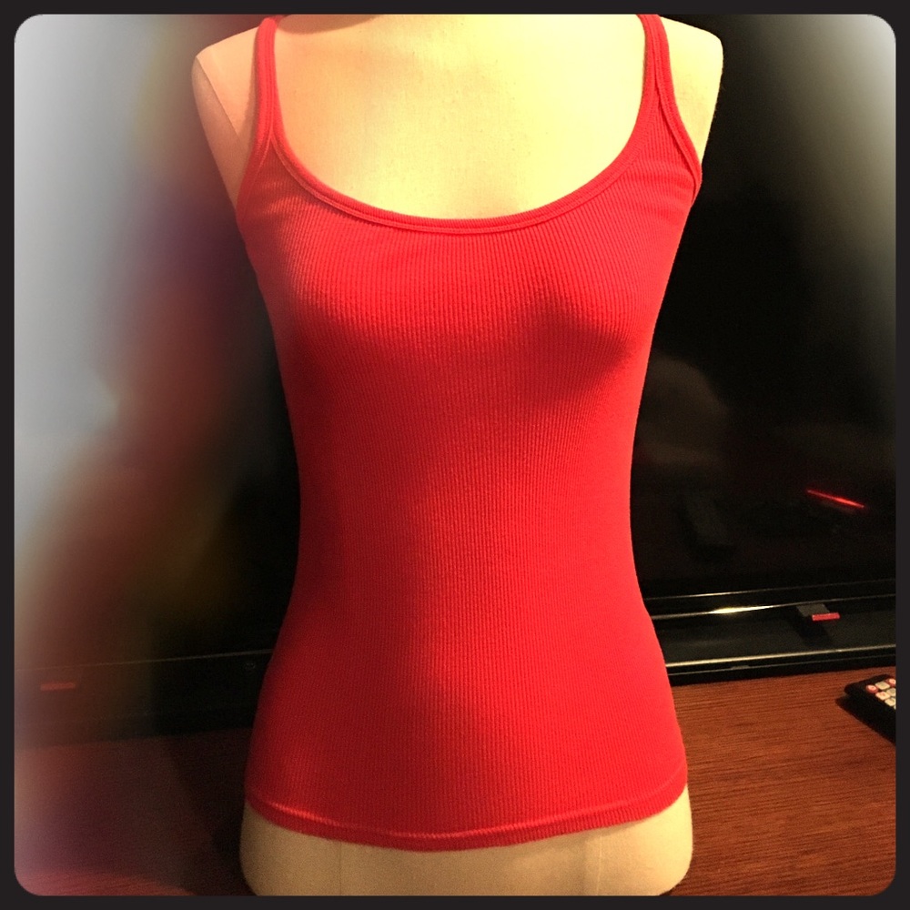 Topshop red/pink ribbed tank - Petite 12