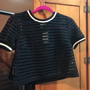 Black crop top