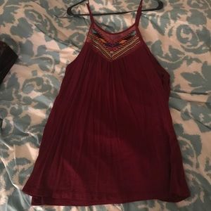 Burgundy tank top