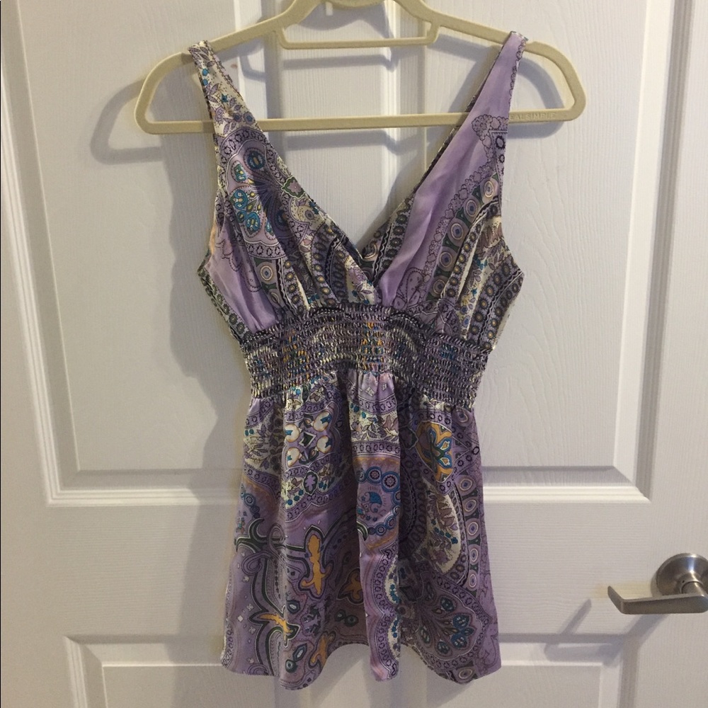 Alice & Trixie purple silk tank size medium
