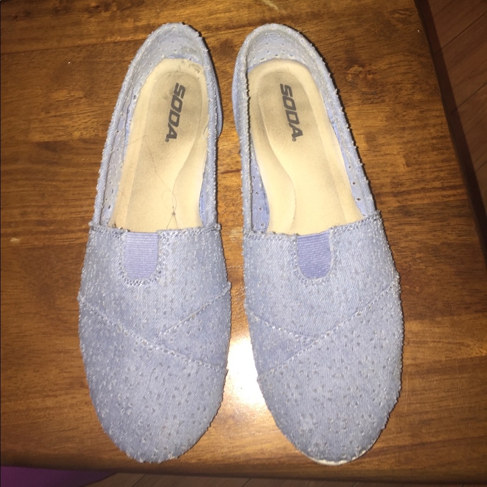 Denim Canvas Slides