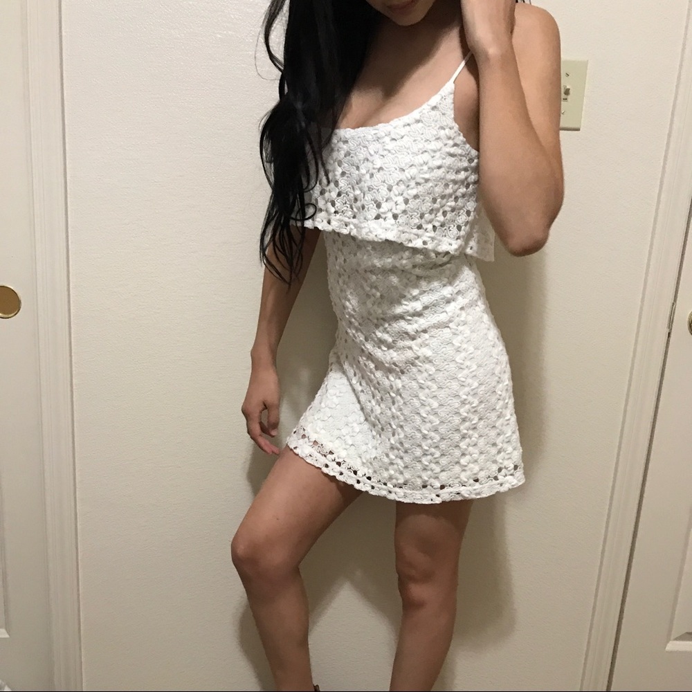 Crotchet white dress