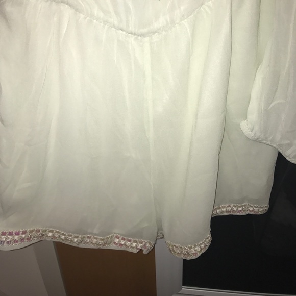 NWT, Mint Green Beautiful Embellished Romper - Picture 6 of 8