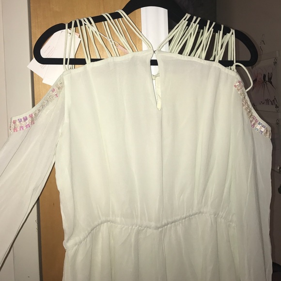 NWT, Mint Green Beautiful Embellished Romper - Picture 7 of 8