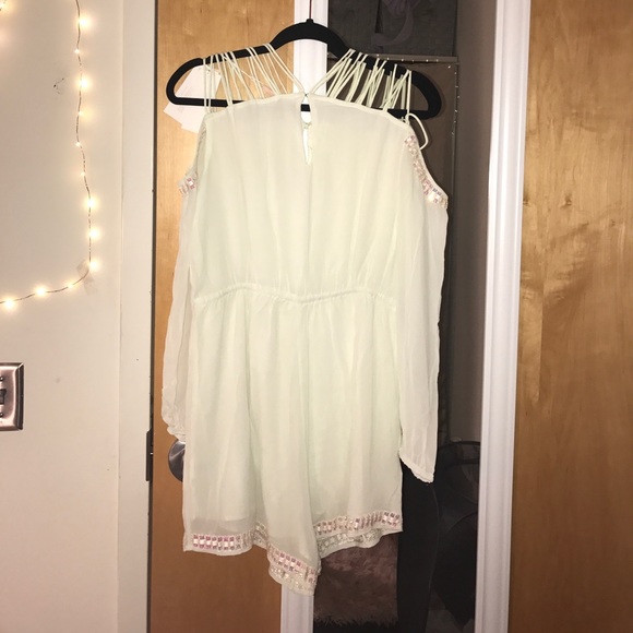 NWT, Mint Green Beautiful Embellished Romper - Picture 8 of 8