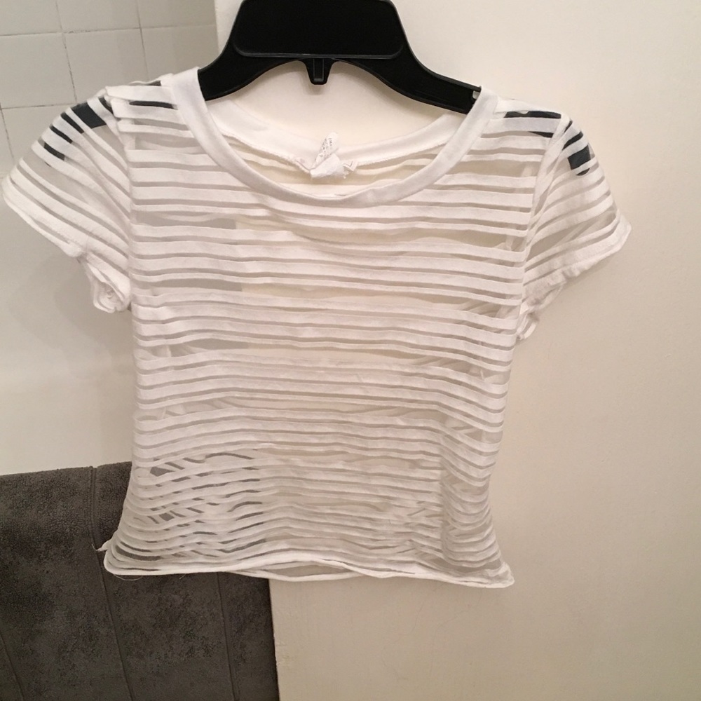 White see through shirt