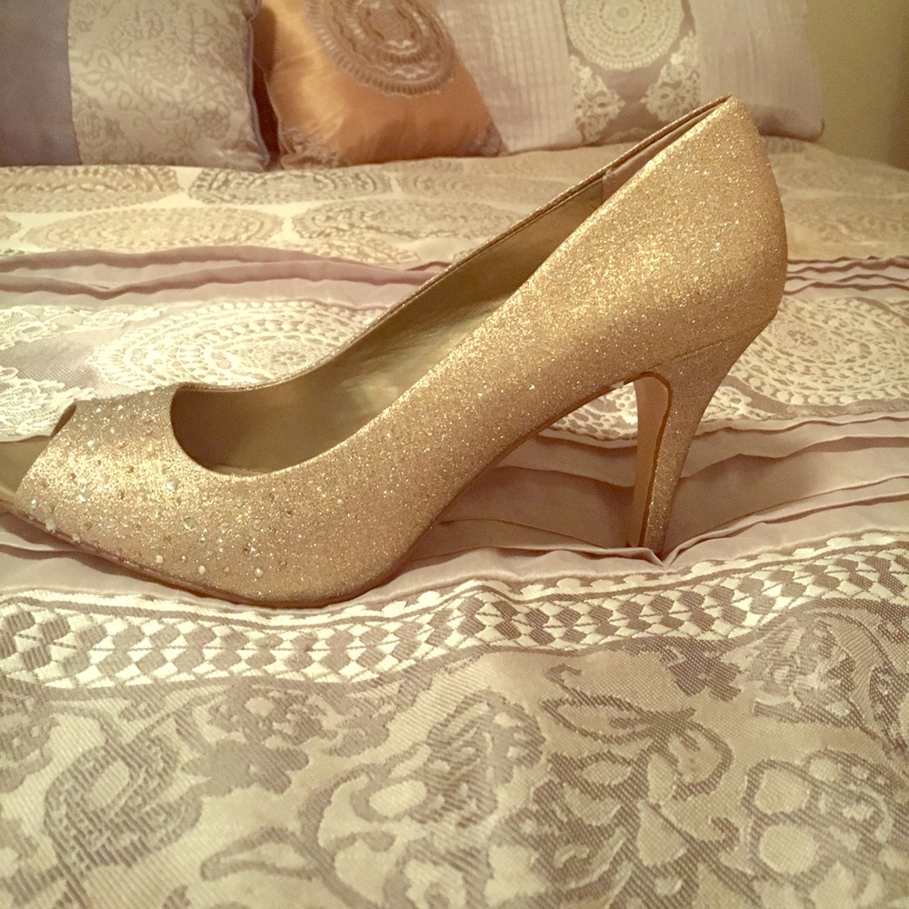 Sparkly Gold Heels