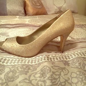 Sparkly Gold Heels
