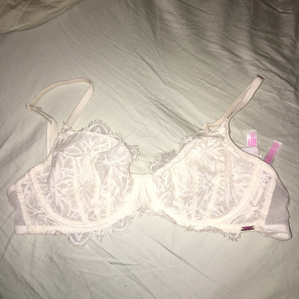 Sexy lace underwire pink bra