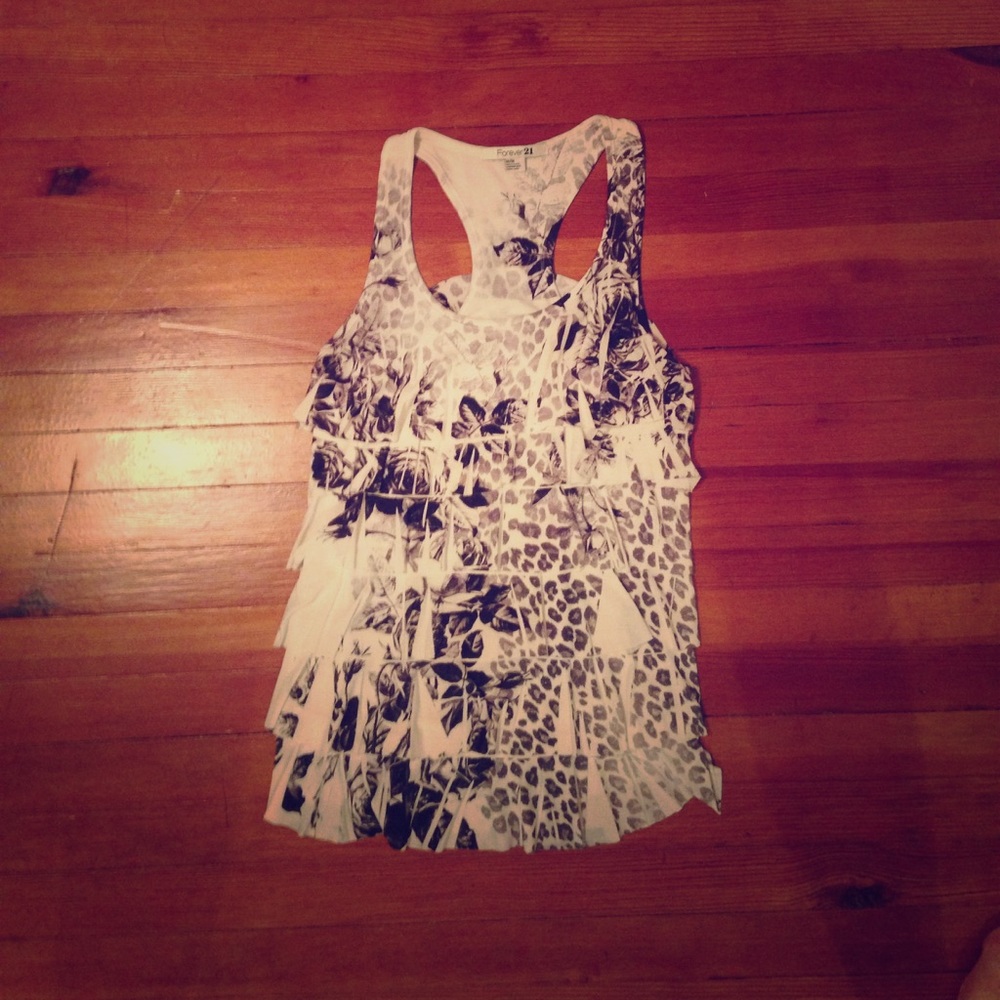 Floral and leopard print tank!
