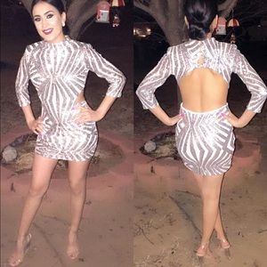 Silver Sequin Dress