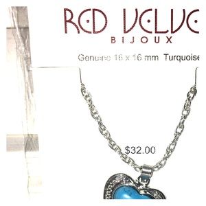 Heart genuine turquiose necklace