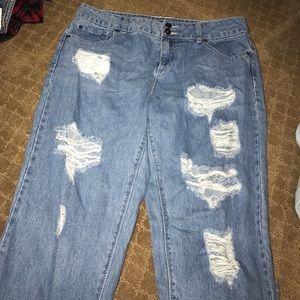 Distressed/vintage mom jeans