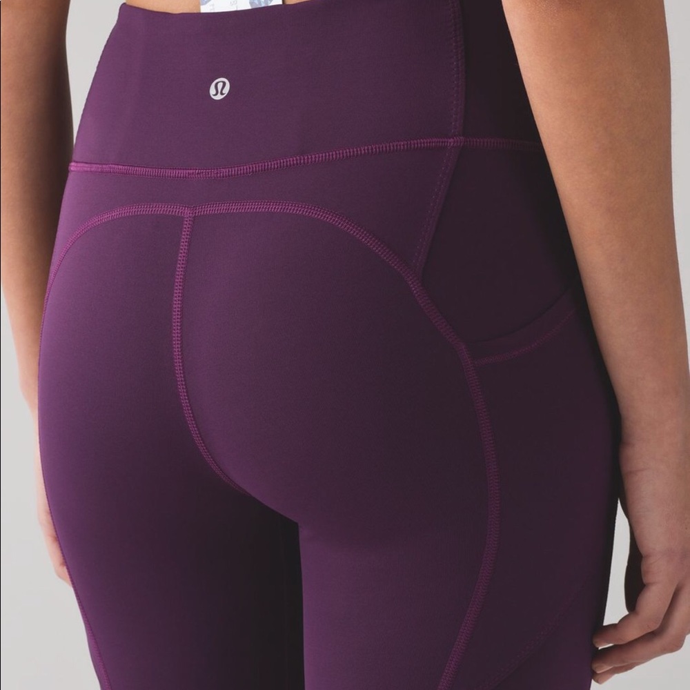 (SOLD) Lululemon ATRP Crop (Darkest Magenta) - Picture 3 of 8