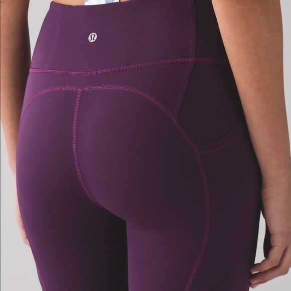 (SOLD) Lululemon ATRP Crop (Darkest Magenta) - Picture 3 of 8