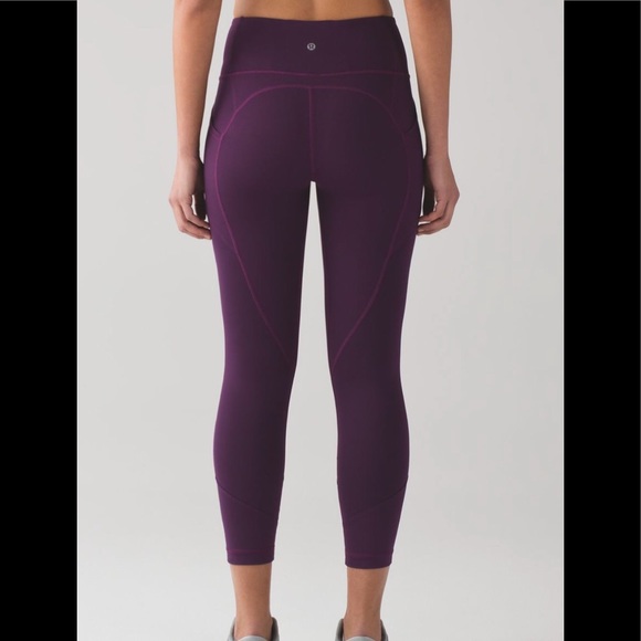 (SOLD) Lululemon ATRP Crop (Darkest Magenta) - Picture 4 of 8