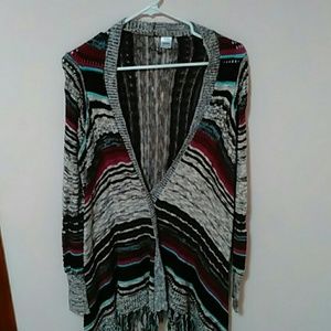 Vanity knit shawl with sleeves