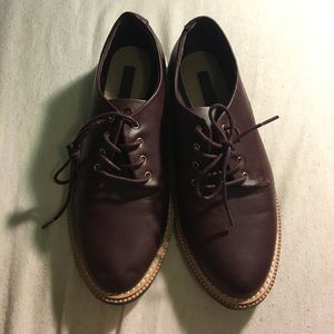 Burgundy Oxford shoes