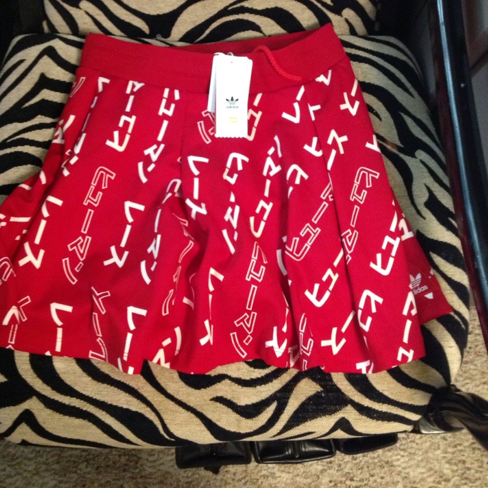 Adidas original Pharrell women's red skirt