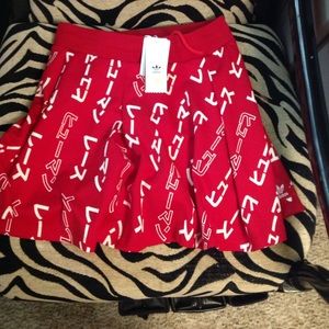 Adidas original Pharrell women's red skirt
