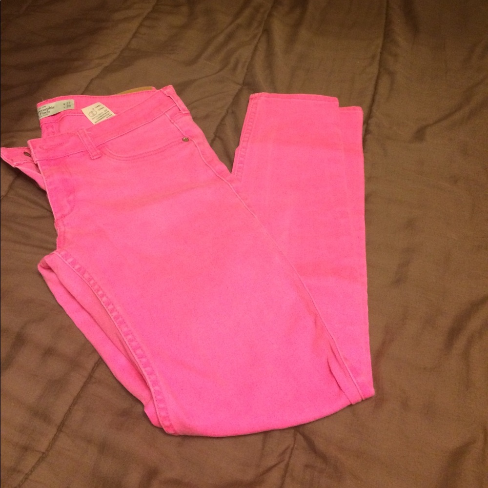 Hot pink Abercrombie and fitch jeans