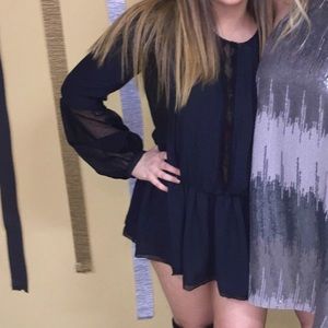 Free people black mini dress!