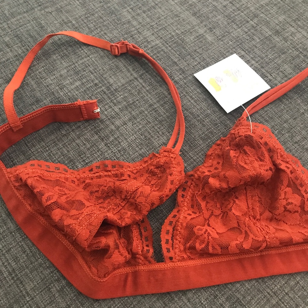 Lace Bralette in Rusty Red