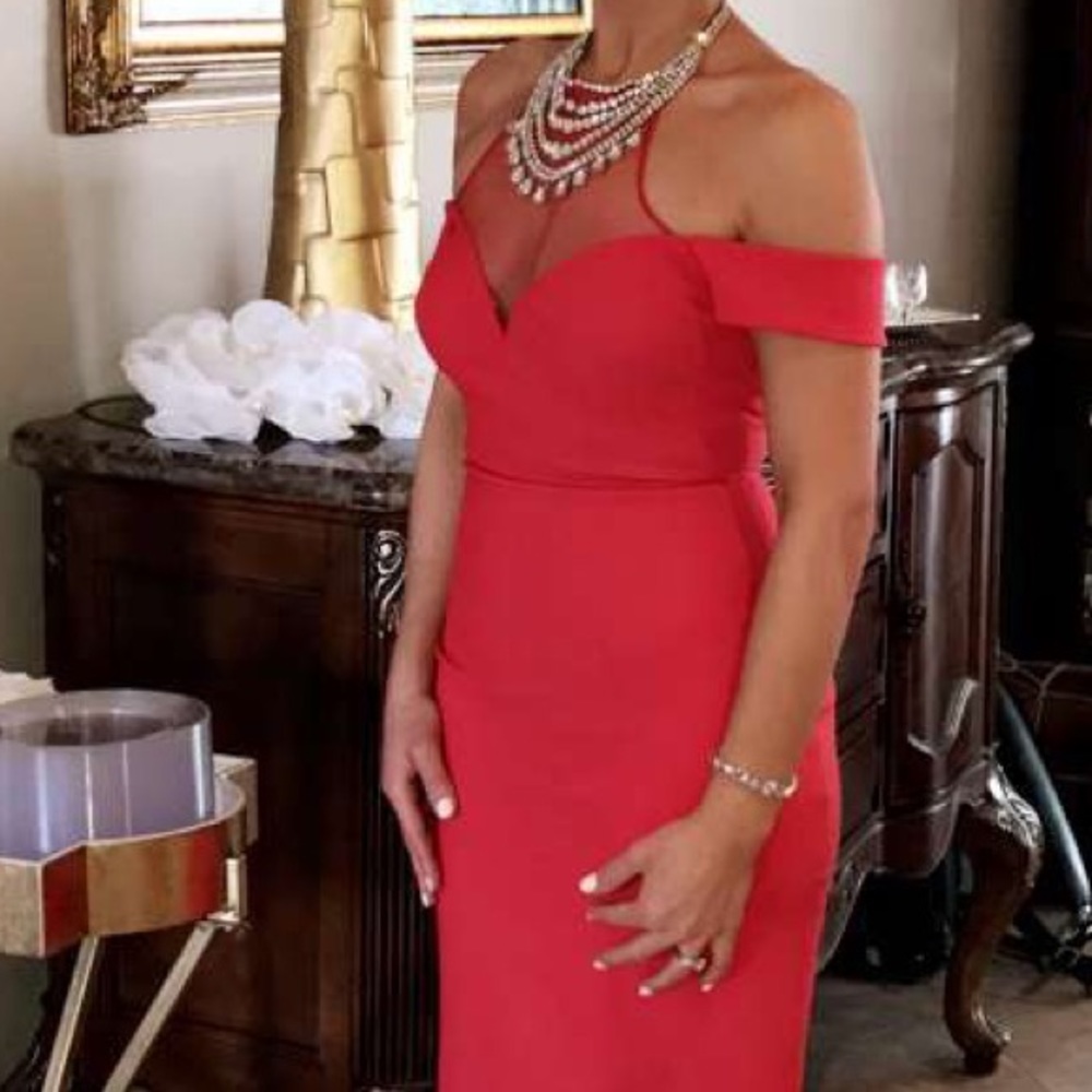 Beautiful Tarik Ediz red evening dress