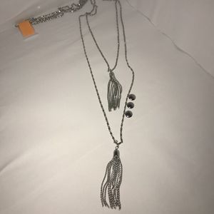 Silver Tassel Necklace