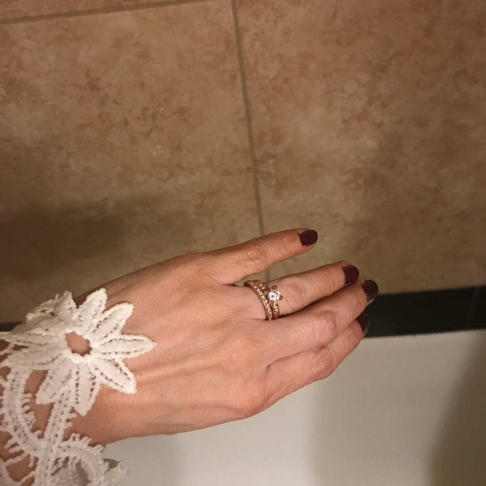 Rose gold engagement ring