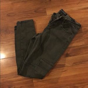 Olive cargo jeans