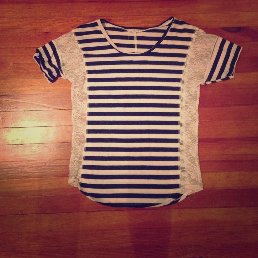 Striped and Laced Tee