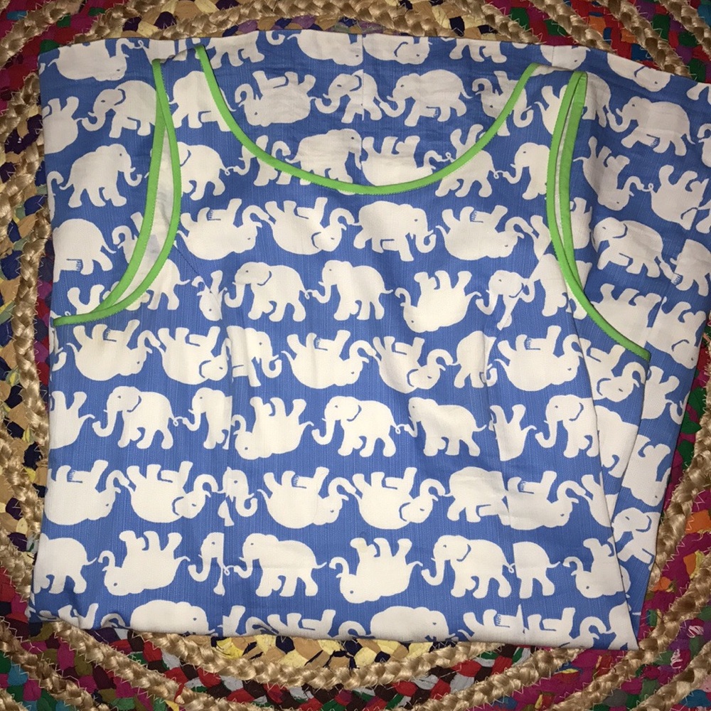 Lilly Pulitzer light blue elephant dress