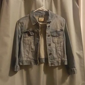 Forever 21 Cropped Denim Jean Jacket