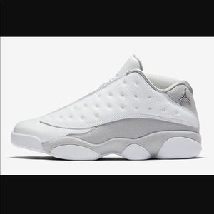 Air jordan 13 low white metallic silver