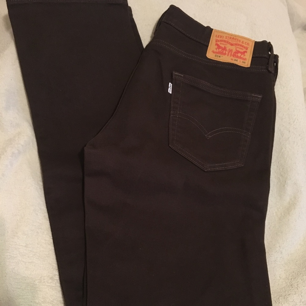 Levi's 514 Straight Fit Authentic Jeans - Brown