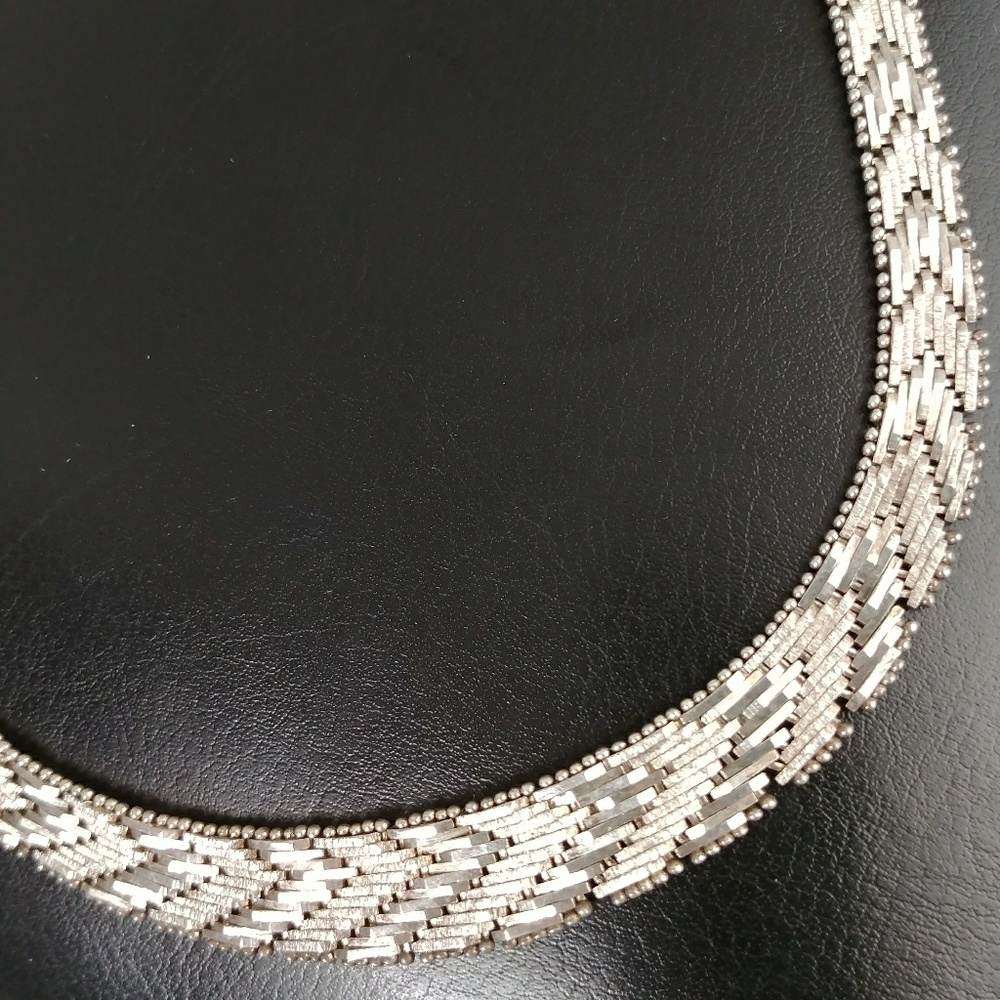 Sterling  .925 Chevron Riccio Italian Necklace