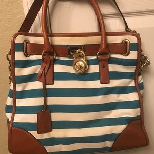 Large Hamilton Micheal kors blue n white