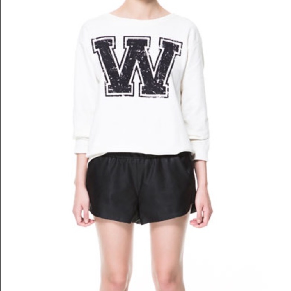 NWOT Zara Faux Leather Shorts