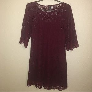 H&M Lace crochet shift dress
