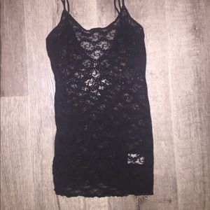Fun black lace tank!